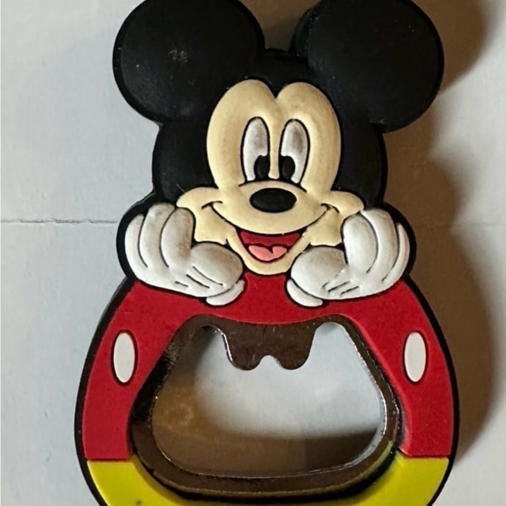 Mickey Mouse Enamel Bottle Opener - Black, Red, Yellow